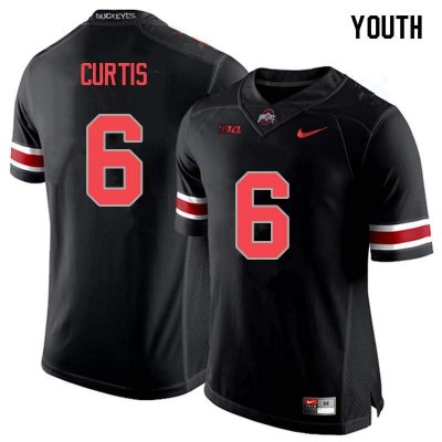 NCAA Ohio State Buckeyes Youth #6 Kory Curtis Blackout Nike Football College Jersey RLH4345XI